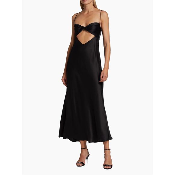 The Sei Twisted Satin Silk Cut-Out Slipdress US8 $978 - Picture 2 of 11